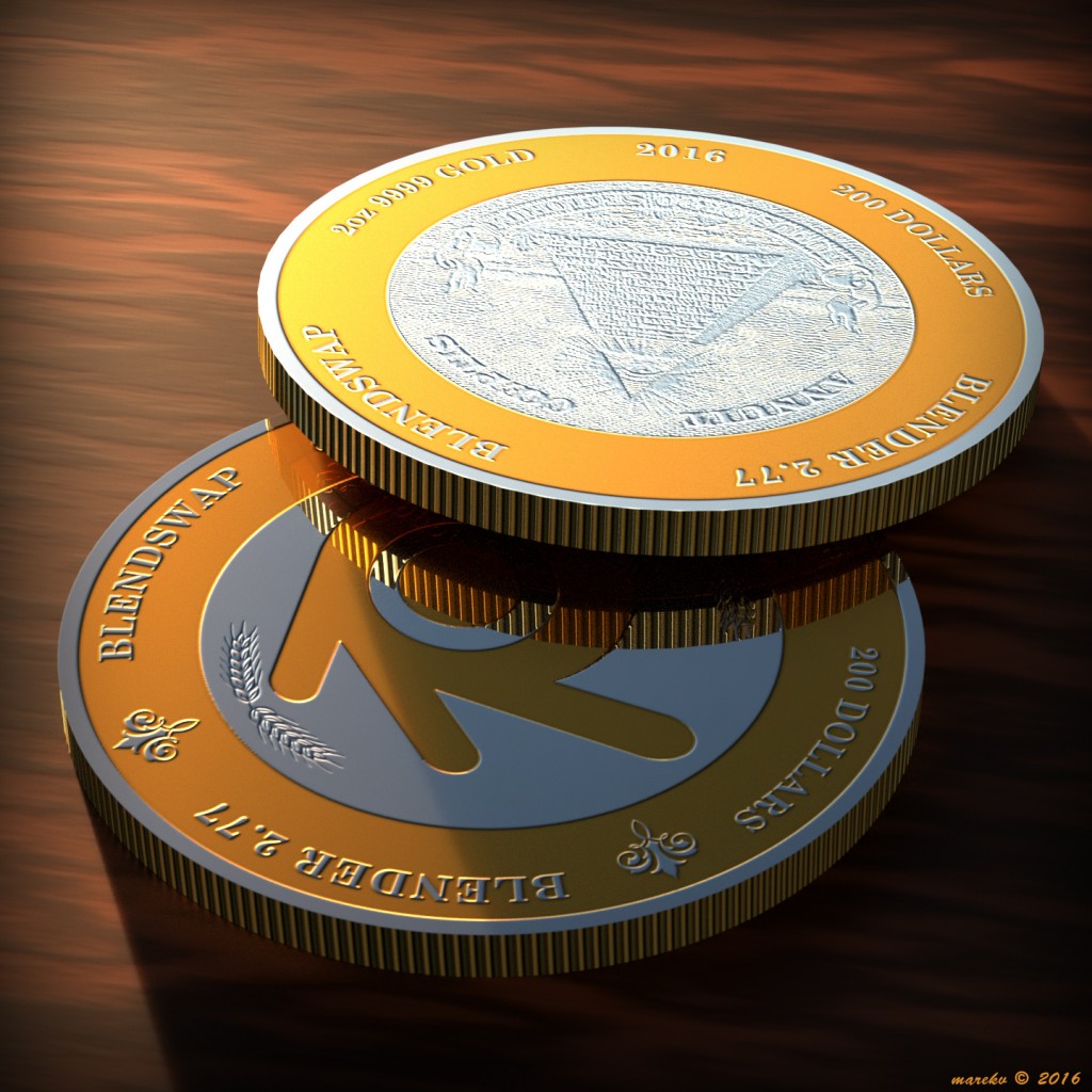 Gold Silver Coin (Blendswap/Illuminati theme) preview image 2